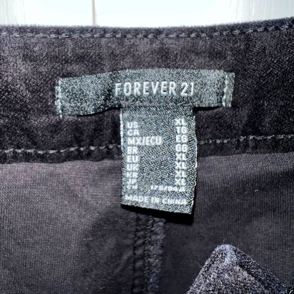 Forever 21-XLarge Velvety Distressed Hippie Fringed High Waisted Jeans/Pants - Picture 14 of 15